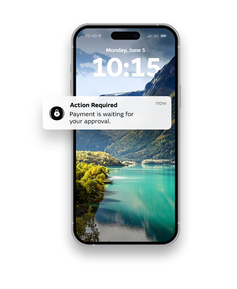 Phone with a Macquarie Authenticator message